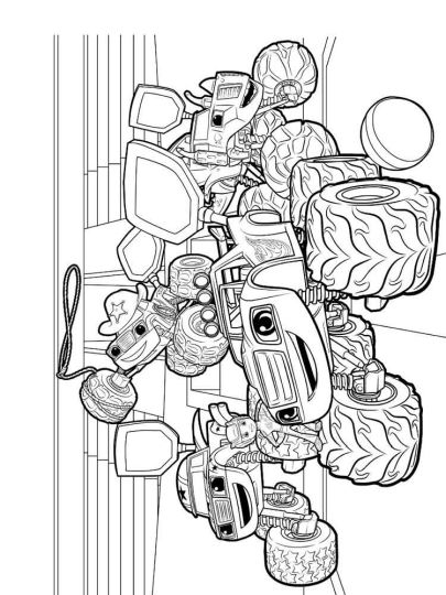 Robot Blaze Coloring Pages Coloring Pages